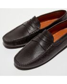 Mocassins en Cuir Martin marron foncé