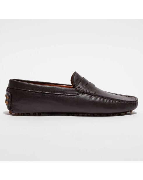 Mocassins en Cuir Martin marron foncé