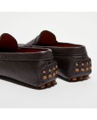 Mocassins en Cuir Martin marron foncé