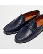 Mocassins en Cuir Martin bleu marine