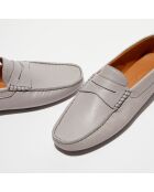 Mocassins en Cuir Martin gris