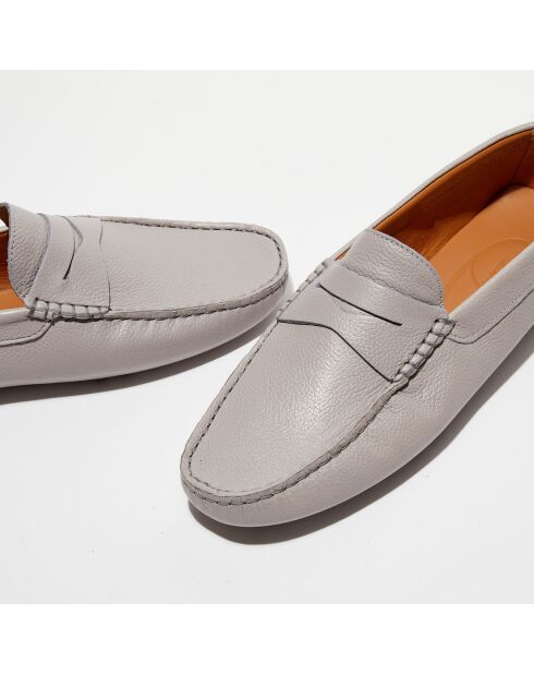 Mocassins en Cuir Martin gris