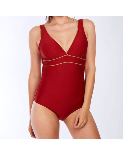 Maillot de bain 1 Pièce Sybille rouge acajou