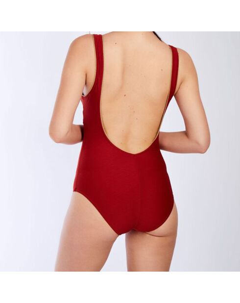 Maillot de bain 1 Pièce Sybille rouge acajou