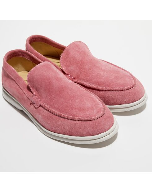 Mocassins en Velours de Cuir Alice roses