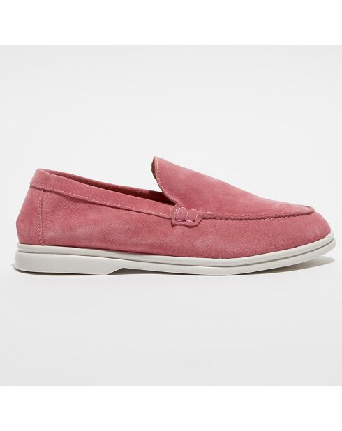 Mocassins en Velours de Cuir Alice roses