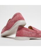 Mocassins en Velours de Cuir Alice roses