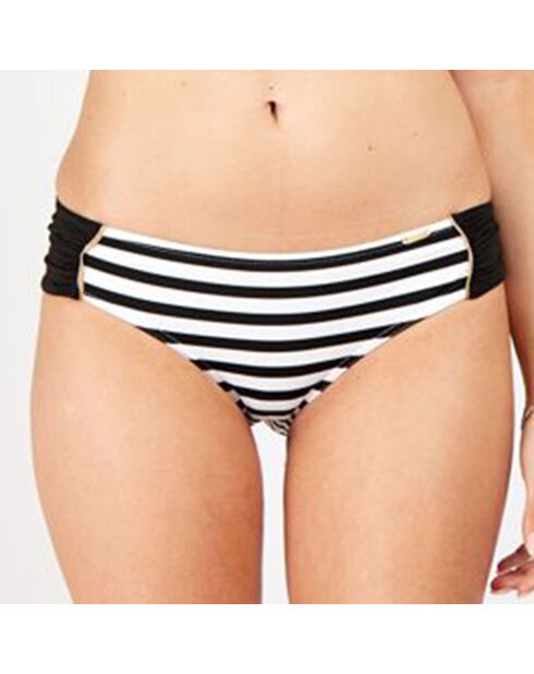 Bas de  maillot de bain Yael à rayures noir/blanc