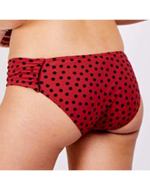 Bas de  maillot de bain Yael à pois rose/noir