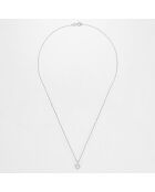 Pendentif  Mini Coeur Diamants 0.04 ct or blanc