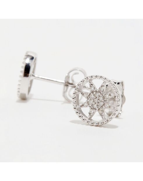 Boucles d'oreilles Erinye Diamants 0.07 ct or blanc