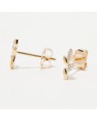 Pendientes Lola con diamantes en oro amarillo de 0,05 quilates
