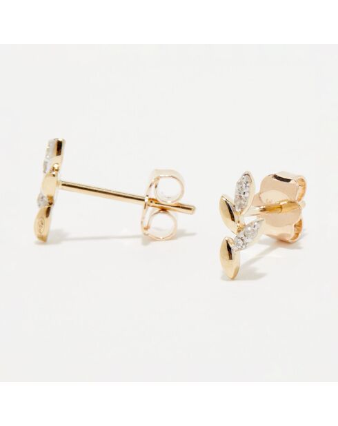 Orecchini Lola in oro giallo 0,05 ct con diamanti