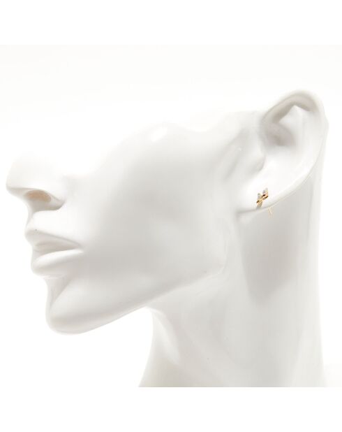 Orecchini Lola in oro giallo 0,05 ct con diamanti