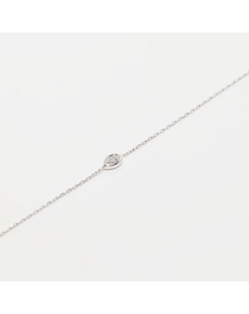 Bracciale Kiya con diamanti in oro bianco 0,1 ct