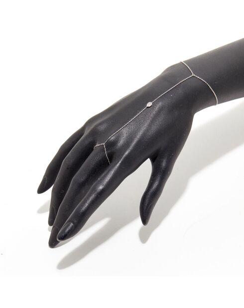 Bracciale Kiya con diamanti in oro bianco 0,1 ct