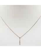 Pendentif épuré Diamants 0.25 ct or blanc