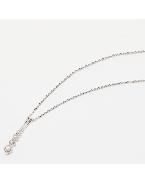 Pendentif épuré Diamants 0.25 ct or blanc