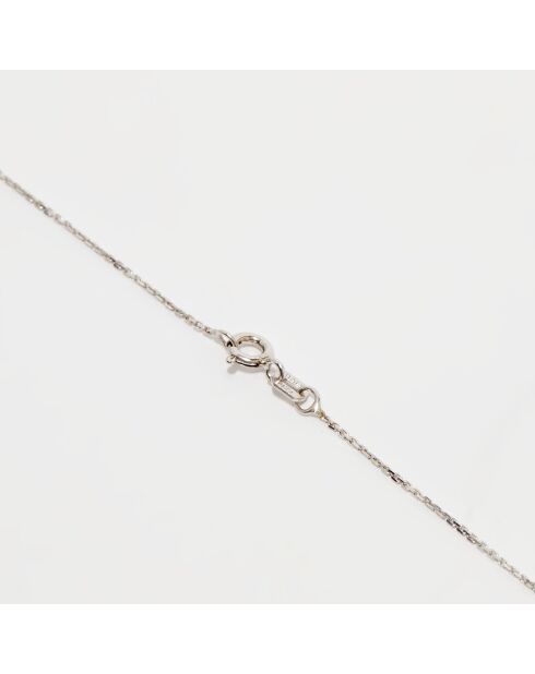 0,15 karaat witgouden diamanten dubbele gespen