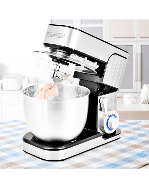 Robot pétrin avec bras inclinable à 30° multicolore - 5.5 L
