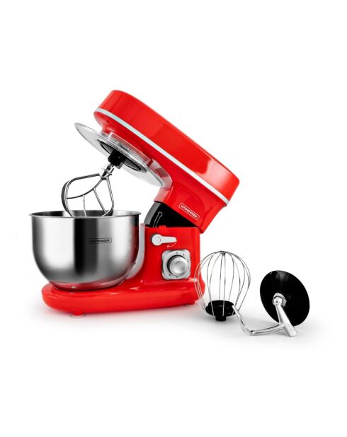 Robot pétrin avec bras amovible à 35° rouge - 5 L