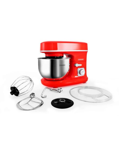 Robot pétrin avec bras amovible à 35° rouge - 5 L