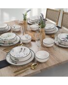 Service de table en Grès multicolore - 24 Pièces