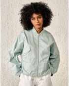 Blouson bombers Heyden court et oversize bleu aqua