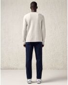 Pantalon large en Coton italien Soren rayé bleu/marine