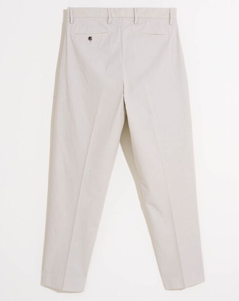 Pantalon chino en Coton Sherman coupe fuselée gris clair