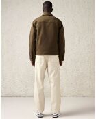 Veste en sergé de Coton Carson à poches kaki foncé