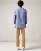 Pantalon slim en Toile de Coton Stanley camel clair