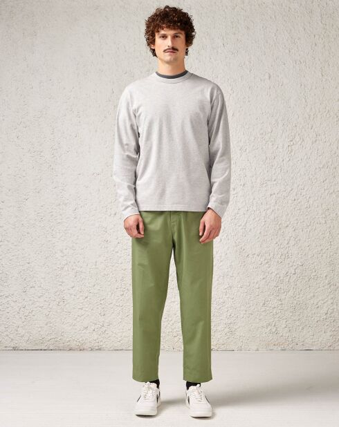 Pantalon en Coton Stanford kaki clair