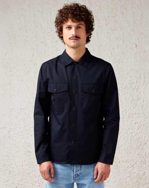 Chemise en Twill de Coton Francis casual marine