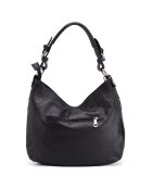 Sac porté épaule en Cuir Fiorella noir  - 30x27x9 cm