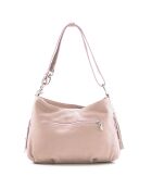 Antieke roze Mia leren schoudertas - 30x20x8 cm