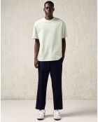 Pantalon large en Coton italien Soren bleu marine