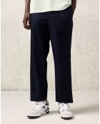 Pantalon large en Coton italien Soren bleu marine