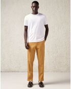 Pantalon chino en Coton Sherman coupe fuselée camel