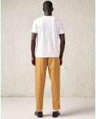 Pantalon chino en Coton Sherman coupe fuselée camel