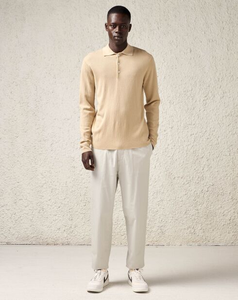 Pantalon en Coton Stanford gris perle