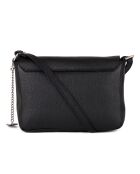 Bandolera Lola de piel negra - 24x18x6 cm