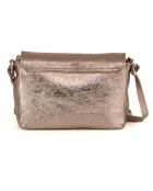 Lola bronzen leren schoudertas - 24x18x6 cm