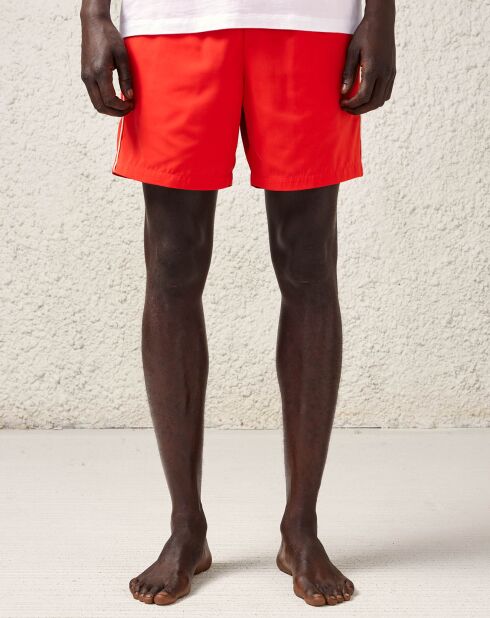 Short de bain Joch à poches et liseré orange corail