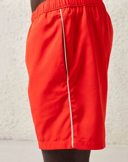 Short de bain Joch à poches et liseré orange corail