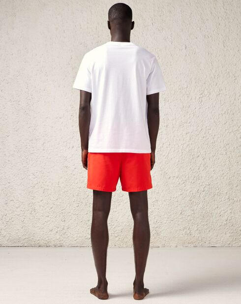 Short de bain Joch à poches et liseré orange corail