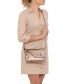 Lola bronzen leren schoudertas - 24x18x6 cm