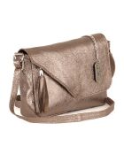 Lola bronzen leren schoudertas - 24x18x6 cm