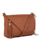 Lola cognac leren schoudertas - 24x18x6 cm