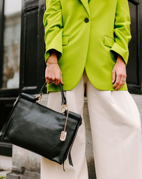 Sac à main en Cuir Serena noir  - 33x23x12 cm